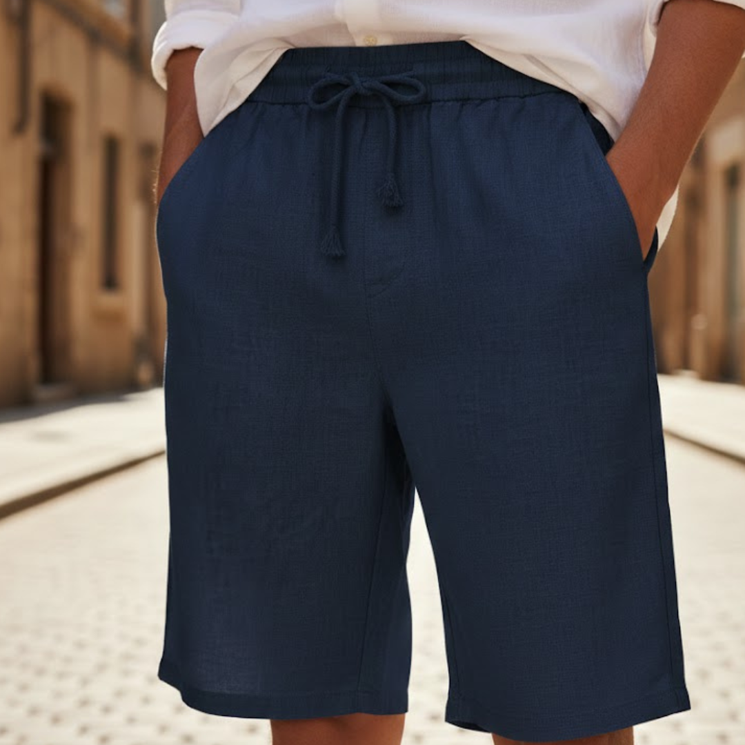 Men's relaxed fit summer shorts with drawstring waist for comfort, fashion, and everyday casual wear.