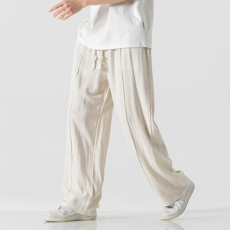 Comfortable men's relaxed fit trousers, perfect for everyday comfort and modern casual fashion.
