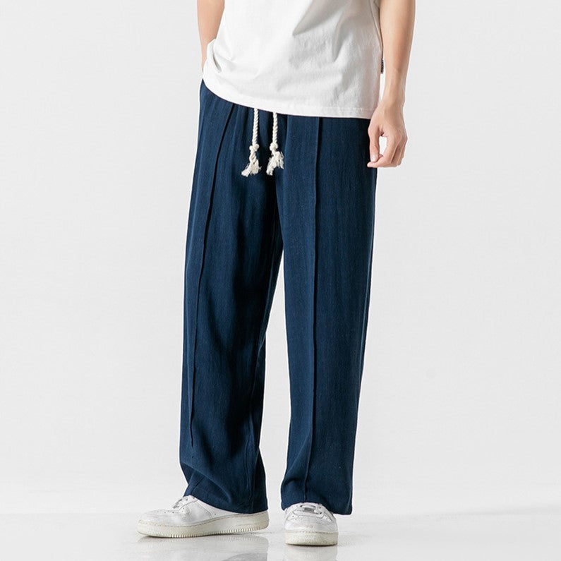 Soft men's relaxed fit comfort pants, ideal for everyday casual elegance and easy movement.