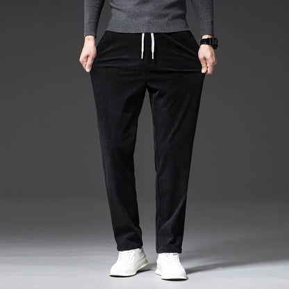 Comfortable men's relaxed fit pants, ideal for everyday wear, with an easy-to-adjust drawstring waist.