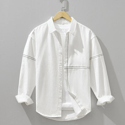 Men's relaxed fit everyday shirt in white, perfect for versatile casual wear & smart casual looks.