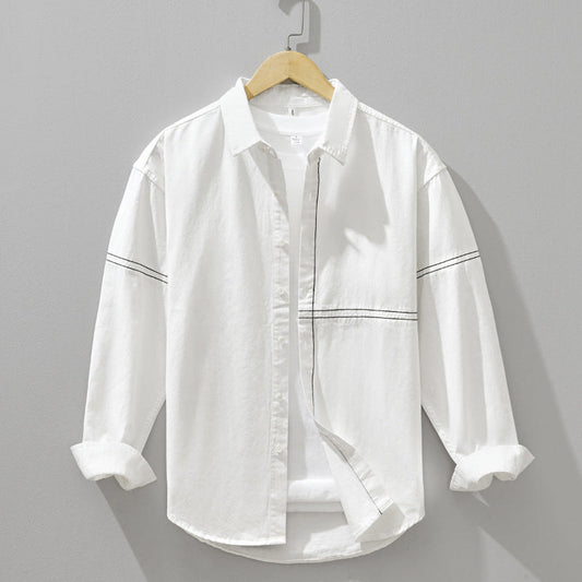 Men's relaxed fit everyday shirt in white, perfect for versatile casual wear & smart casual looks.