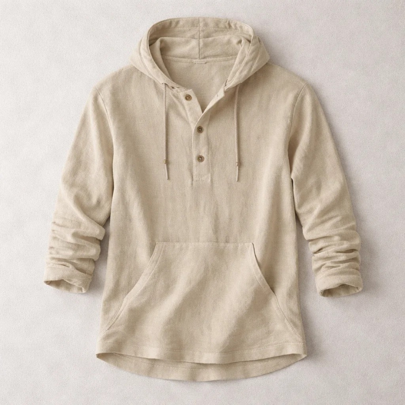Versatile men's hoodie shirt, relaxed fit, ideal for everyday casual wear & stylish summer comfort.