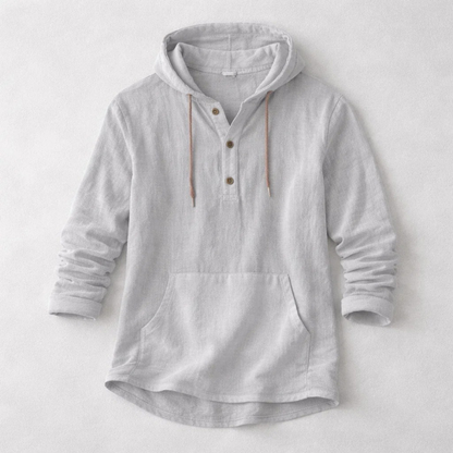 Lightweight men's hoodie shirt with a relaxed fit for ultimate summer comfort and casual fashion.