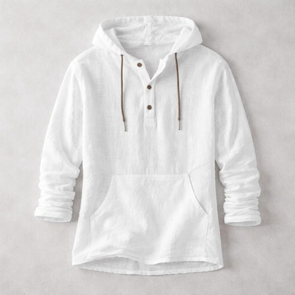 Casual men's hoodie shirt, relaxed fit & lightweight design, ensuring comfort for summer days.
