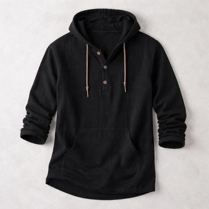 Stylish men's relaxed fit hoodie shirt, a lightweight and comfortable top for summer casual wear.
