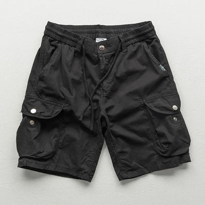 Men's relaxed fit cargo shorts, available in multiple colors, featuring a drawstring waist for ultimate everyday comfort.