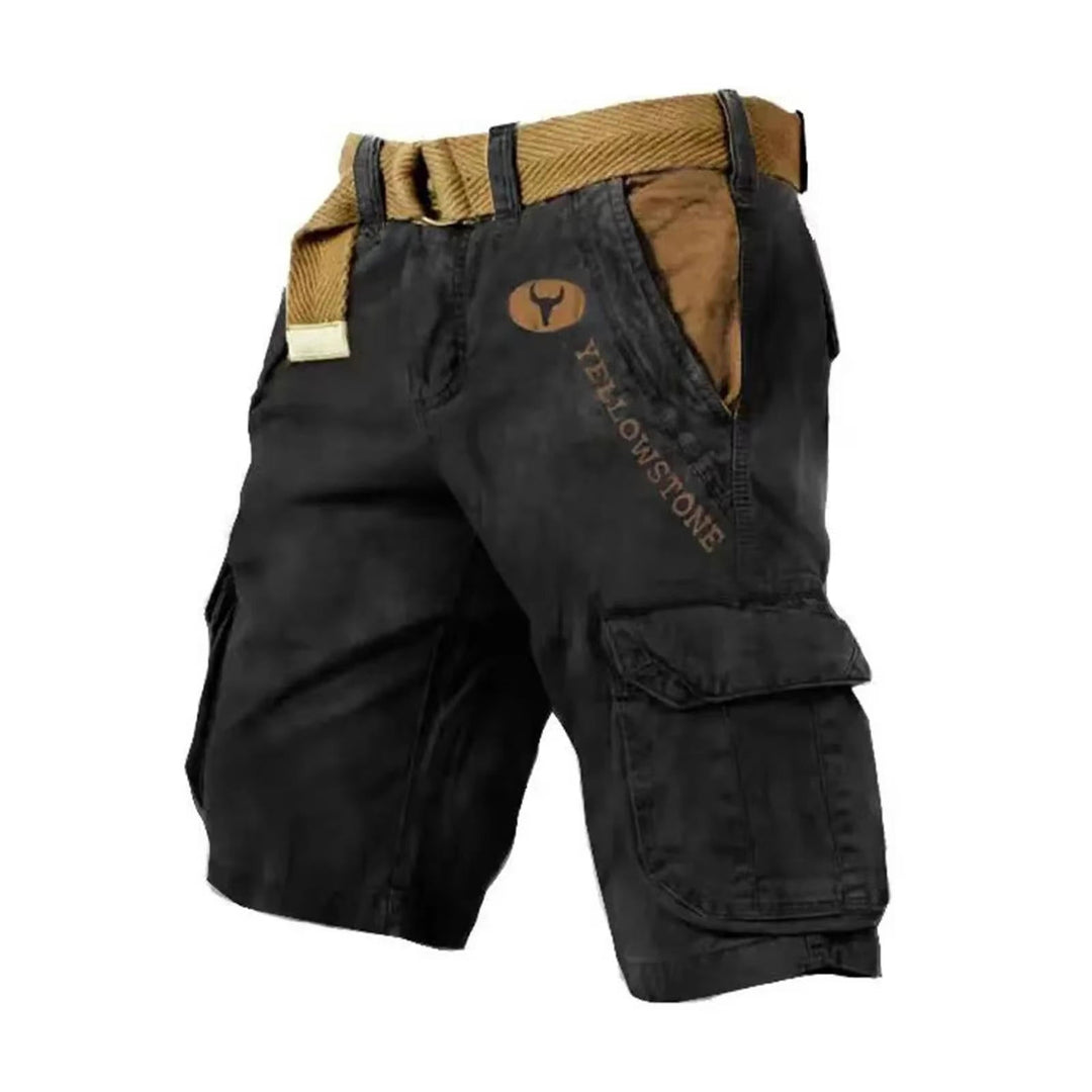 Durable men's multi-pocket cargo shorts, designed for outdoor comfort, hiking & summer adventures.