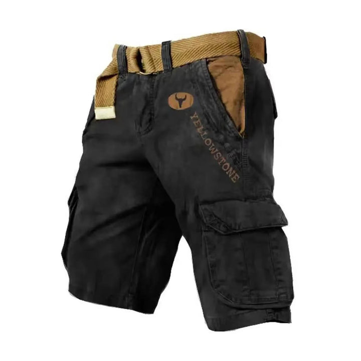 Durable men's multi-pocket cargo shorts, designed for outdoor comfort, hiking & summer adventures.