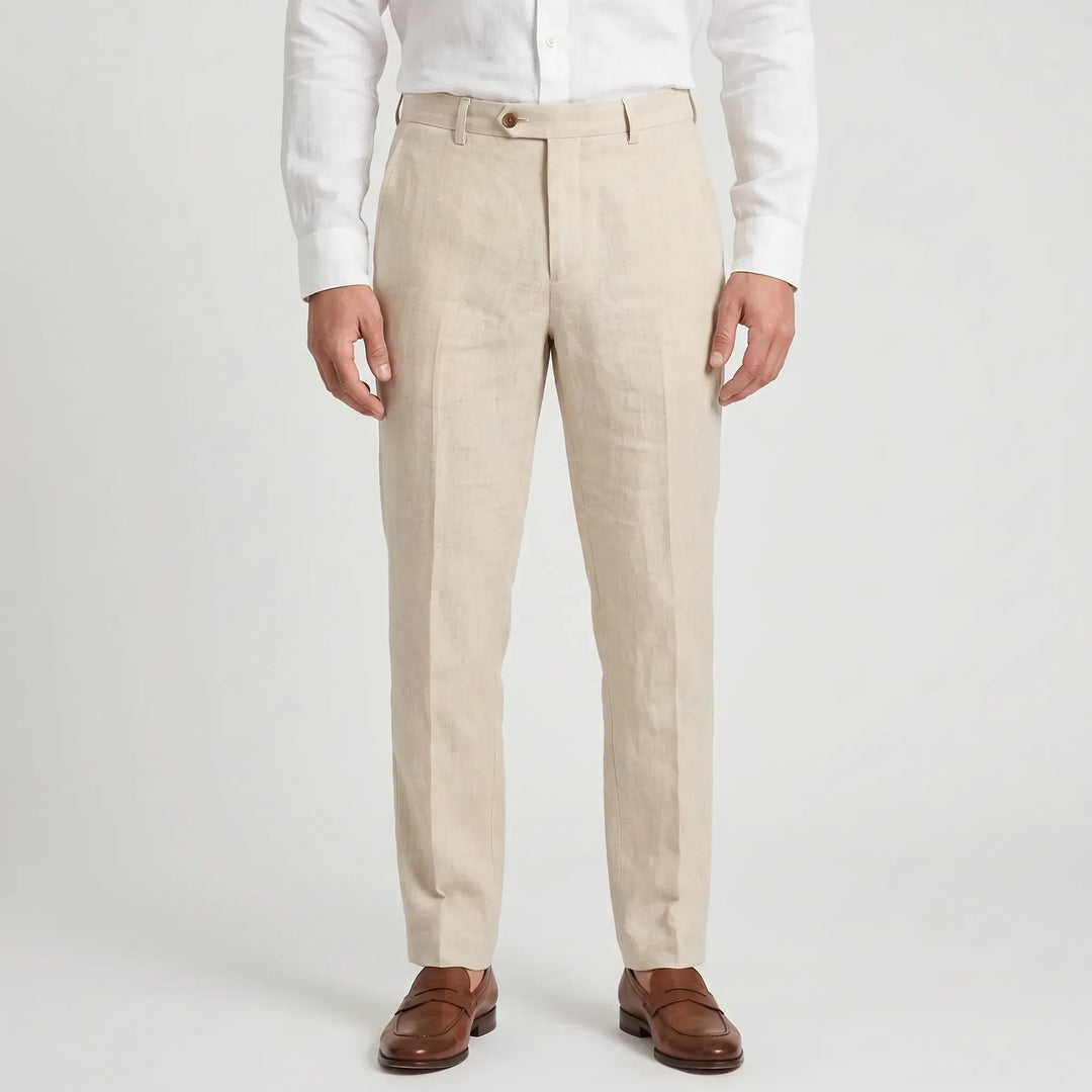 Lightweight men's relaxed fit trousers, offering all-day comfort for office or casual settings.