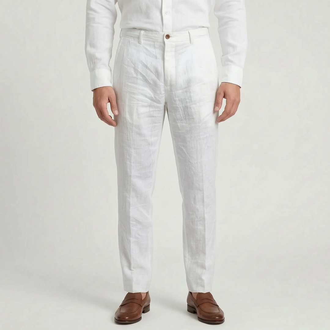 Relaxed fit men's trousers, providing ultimate comfort for versatile office and casual use.
