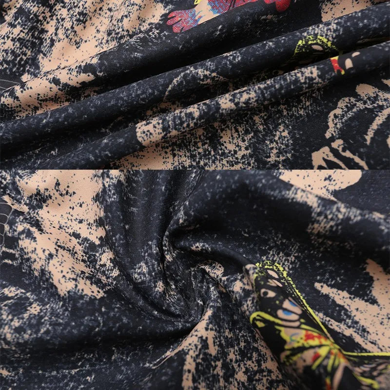Casual men's summer shorts with unique pattern, drawstring waist for ultimate comfort.