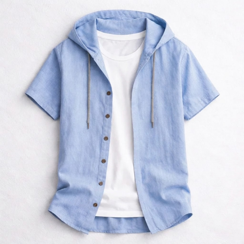 Men's relaxed fit pullover hoodie shirt, perfect for casual everyday wear and comfort.