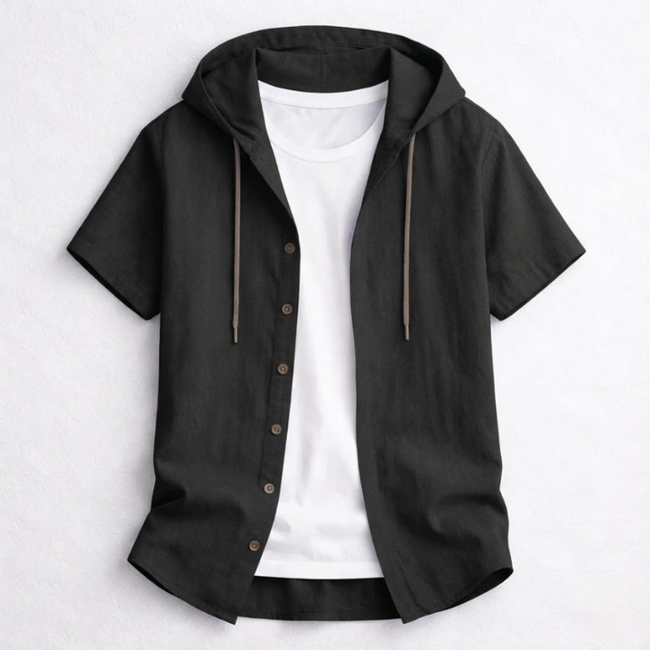 Men's comfortable, relaxed fit pullover hoodie shirt. Lightweight & casual with curved hem, great for layering.