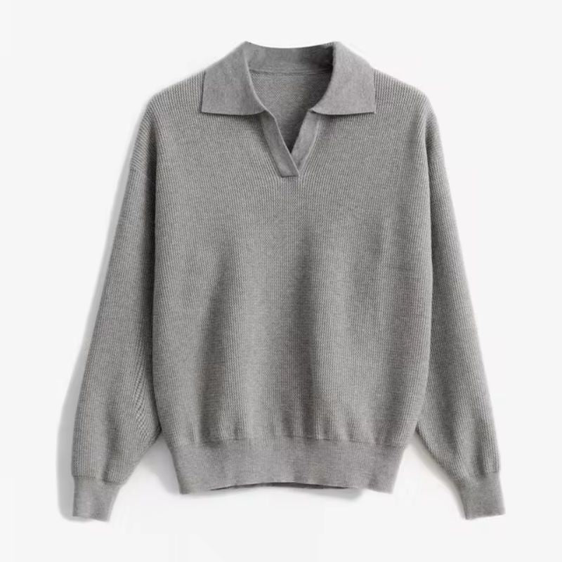 Men's relaxed fit pullover sweater with a stylish unique collar. Perfect for casual fall and winter everyday wear.