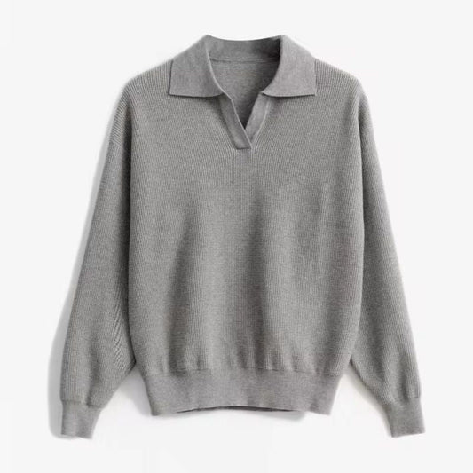 Men's relaxed fit pullover sweater with a stylish unique collar. Perfect for casual fall and winter everyday wear.