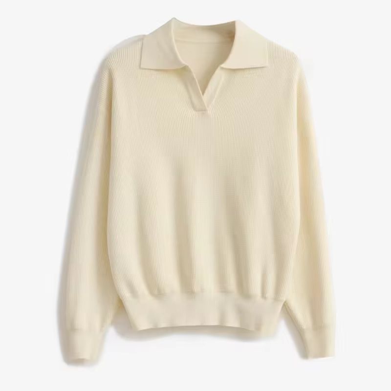 Casual men's relaxed fit sweater featuring a distinctive unique collar. A comfortable and stylish top for fall & winter.