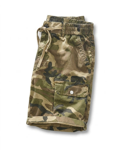 Men's relaxed fit Ranger cargo shorts, comfortable cotton blend utility shorts for warm weather casual wear.