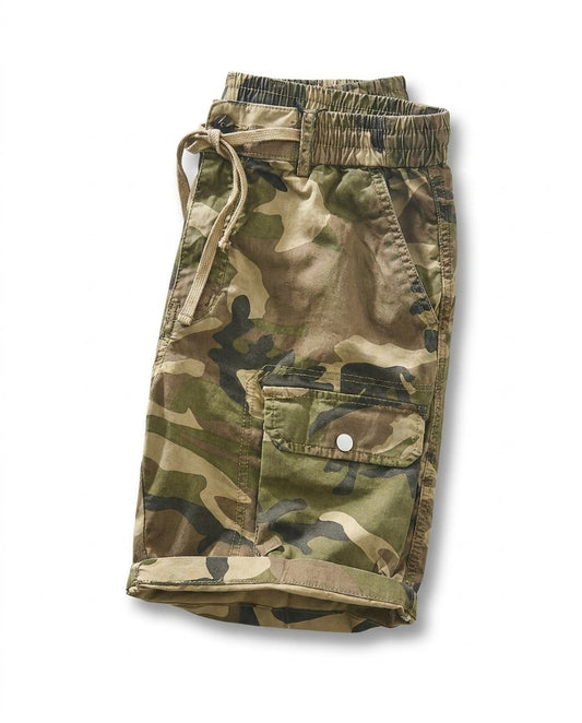 Men's relaxed fit Ranger cargo shorts, comfortable cotton blend utility shorts for warm weather casual wear.