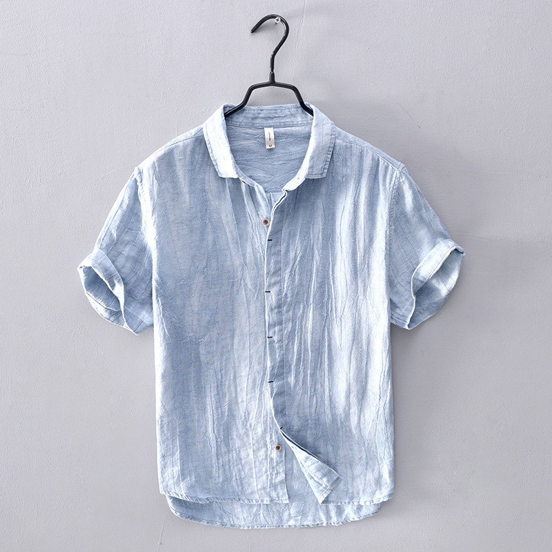 Men's relaxed fit short-sleeve summer shirt for casual everyday wear.