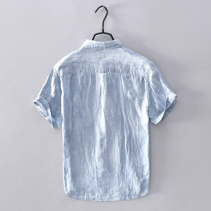 Lightweight, breathable men's summer shirt, perfect for vacation wear & warm weather.