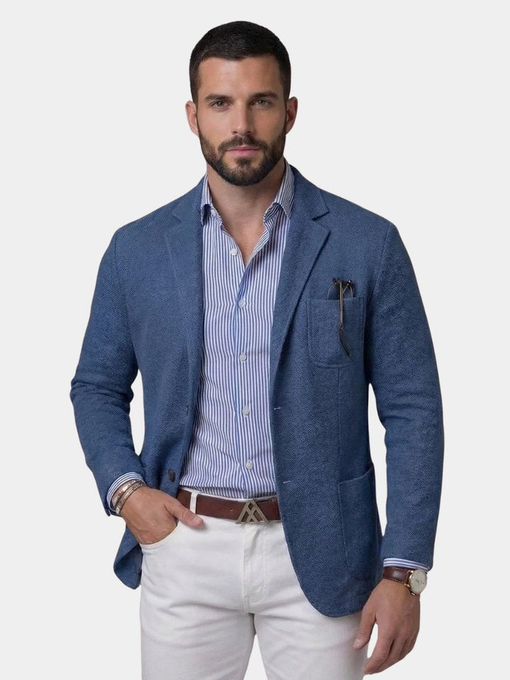 Men's relaxed fit summer blazer jacket. Lightweight & breathable for smart casual everyday fashion.