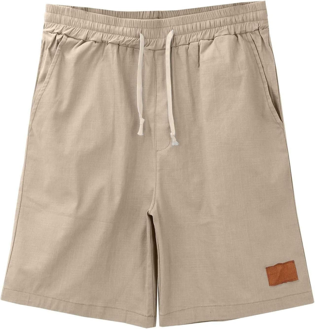 Drawstring waist men's relaxed fit summer shorts, supremely comfortable for beach & daily wear.
