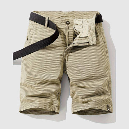 Comfortable men's drawstring shorts, ideal for beach, vacation, or urban casual wear and comfort.