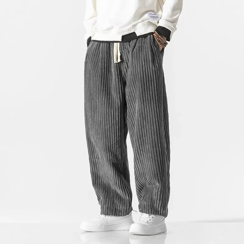 Versatile men's relaxed fit pants, perfect as casual weekend wear, lounge pants, or everyday comfortable style.