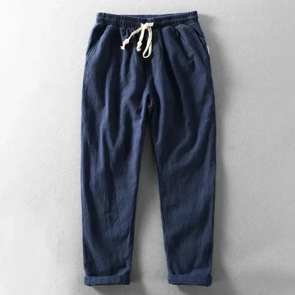 Men's relaxed fit Zen trousers in a neutral tone, perfect for casual everyday comfort and minimalist style.