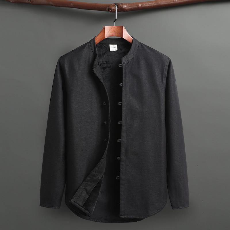 Stylish men's relaxed fit Kyoto lounge set, perfect casual homewear with a unique mandarin collar.