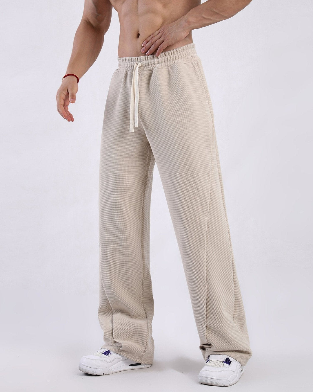 Men's soft touch waffle knit sweatpants, offering ultimate comfort and relaxed style for everyday wear.