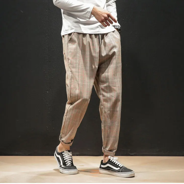 Comfortable and stylish Men's Renegade Plaid Trousers, perfect for modern casual & smart casual looks.