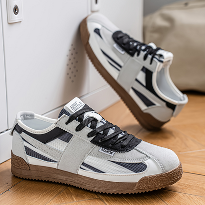Retro men's athletic footwear, vibrant & comfortable, a staple for any streetwear collection.