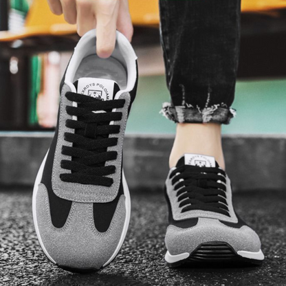 Plush comfort men's retro sneakers, classic style for all-day wear & casual fashion.