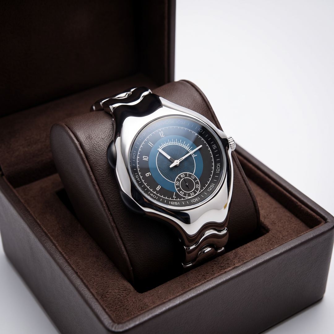 Durable men's retro oval quartz watch, water resistant with a luminous dial. Perfect for daily wear.