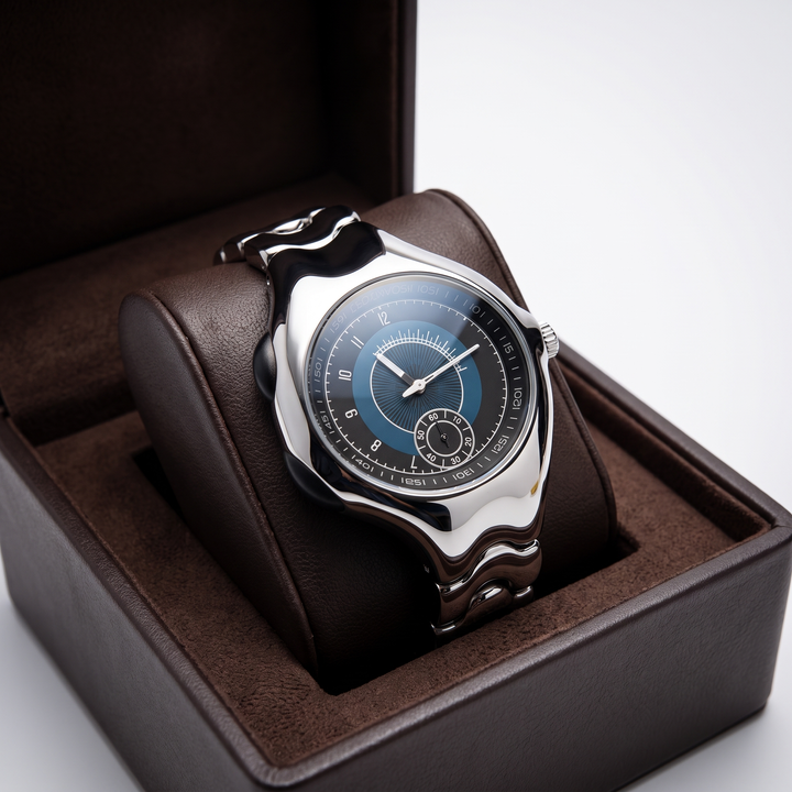 Durable men's retro oval quartz watch, water resistant with a luminous dial. Perfect for daily wear.