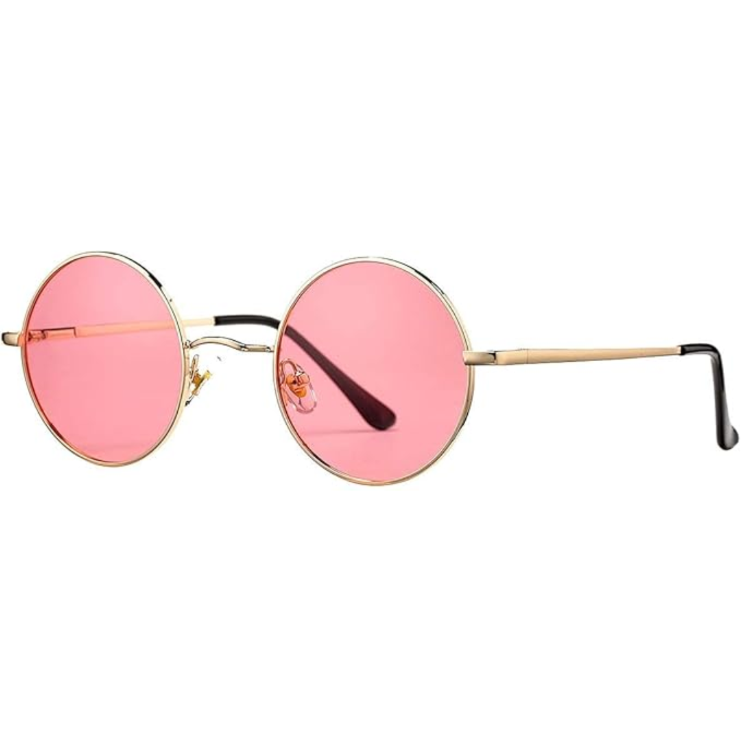 Men's fashion polarized round sunglasses, retro vintage look, offers glare reduction & UV protection.