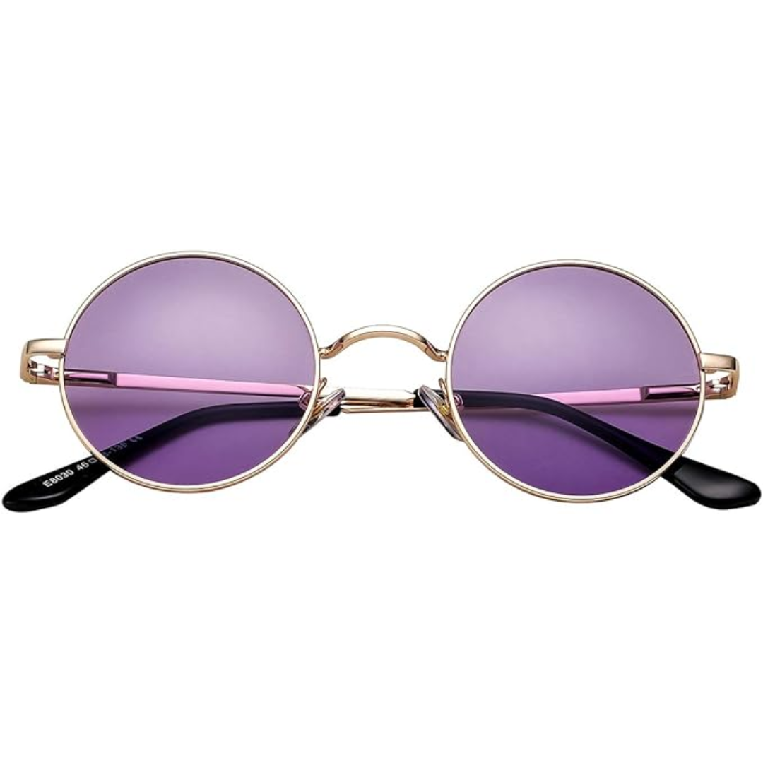 Glare protection: men's retro round polarized sunglasses. Classic vintage eyewear, UV protected.