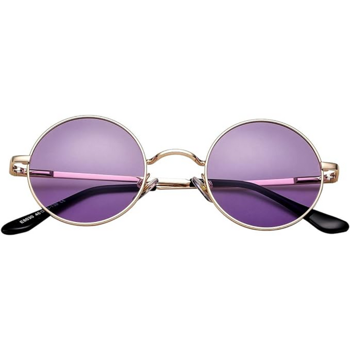 Glare protection: men's retro round polarized sunglasses. Classic vintage eyewear, UV protected.