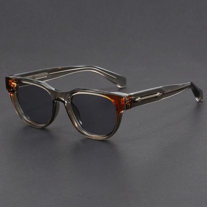 Polarized men's square sunglasses. Retro style offers UV400 protection and clear, comfortable vision.