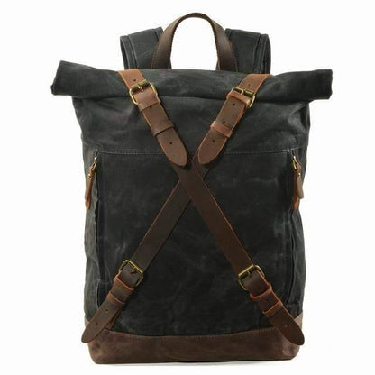 Men's retro waterproof shoulder bag, a tough survival backpack for adventurers
