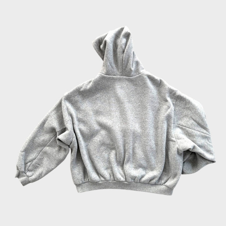 Josh men's oversized reversible hoodie, checked/solid design, ideal for streetwear & casual comfort.