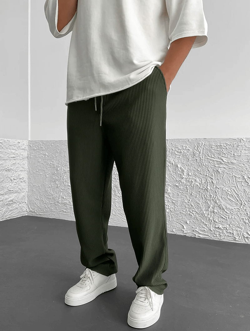 Men's ribbed jogger pants, ultimate comfort & casual style. Perfect loungewear bottom.