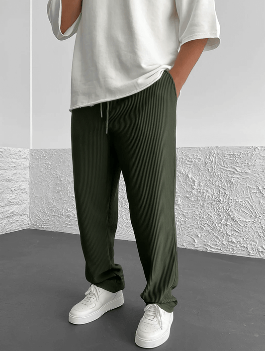 Men's ribbed jogger pants, ultimate comfort & casual style. Perfect loungewear bottom.