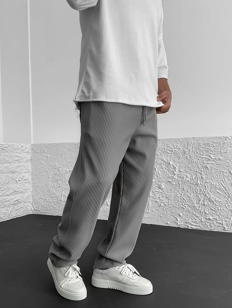 Men's casual ribbed jogger pants, ultimate comfort for loungewear and everyday style.