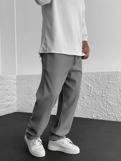 Men's casual ribbed jogger pants, ultimate comfort for loungewear and everyday style.