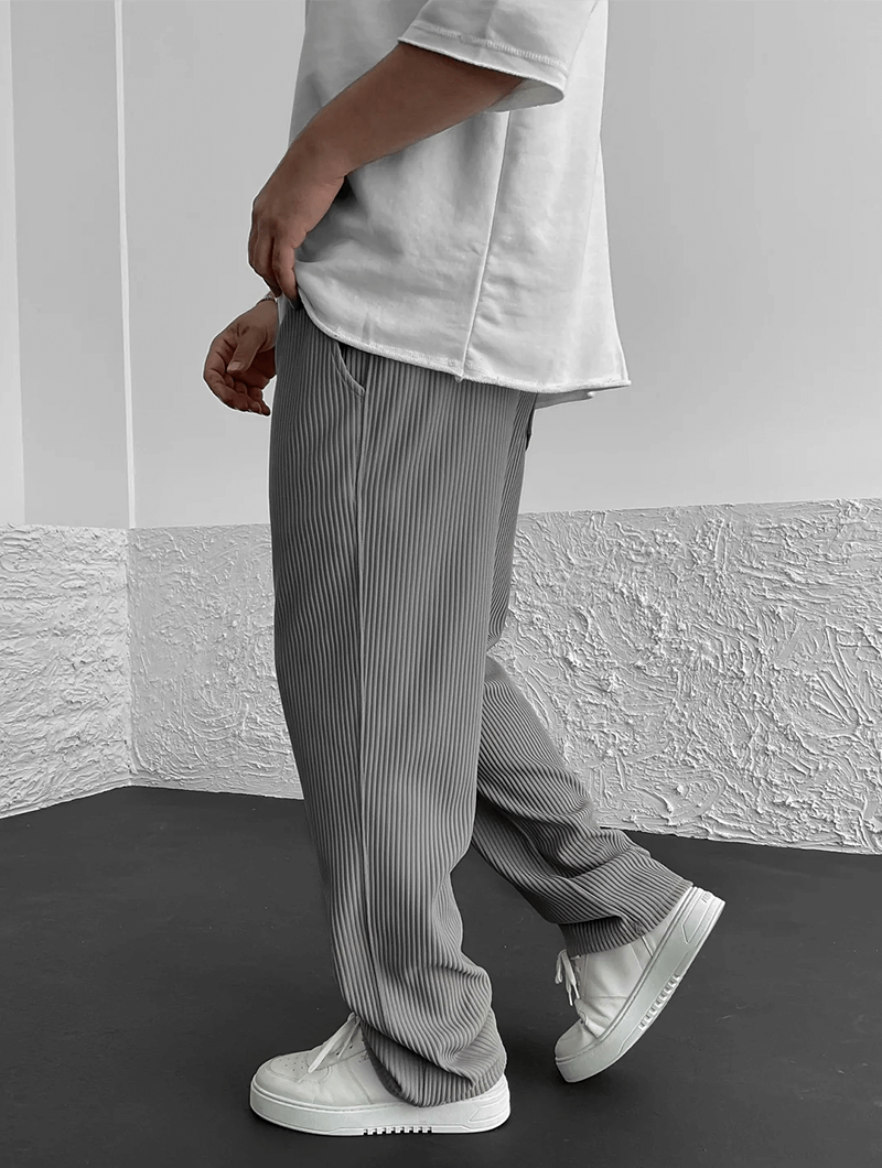 Men's ribbed loungewear pants, combining ultimate comfort, casual style & jogger fit.