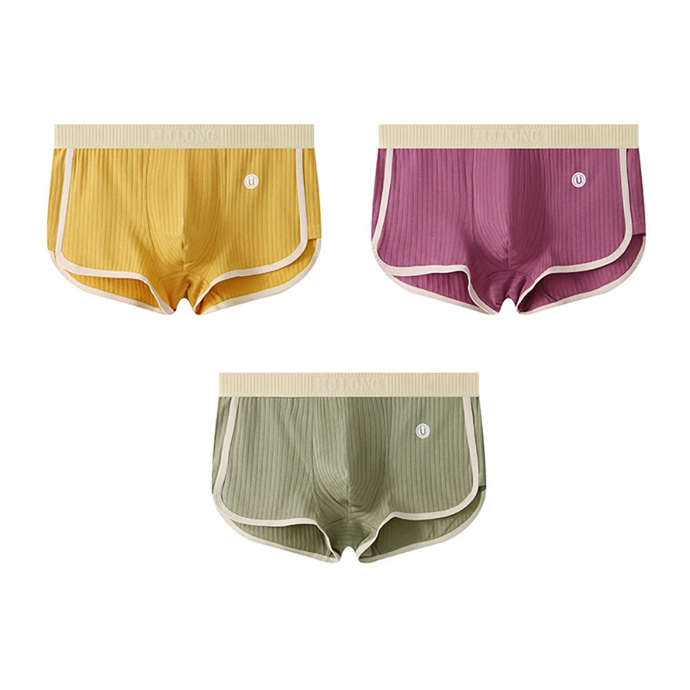 Man wearing supportive ribbed performance briefs, ideal for athletic activities & comfort.