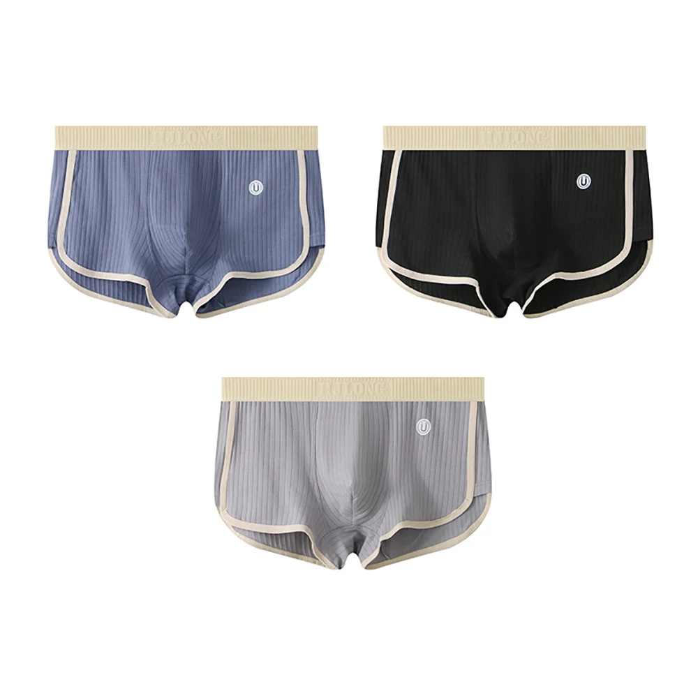 Detail of soft, stretchy waistband on men's ribbed performance briefs for ultimate comfort & fit.